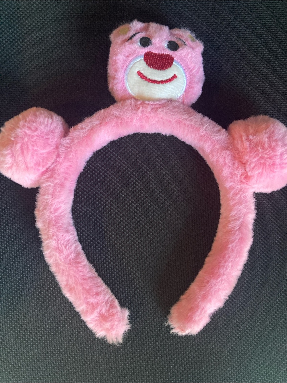 Pink Plush Bear Ear Headband for Kids